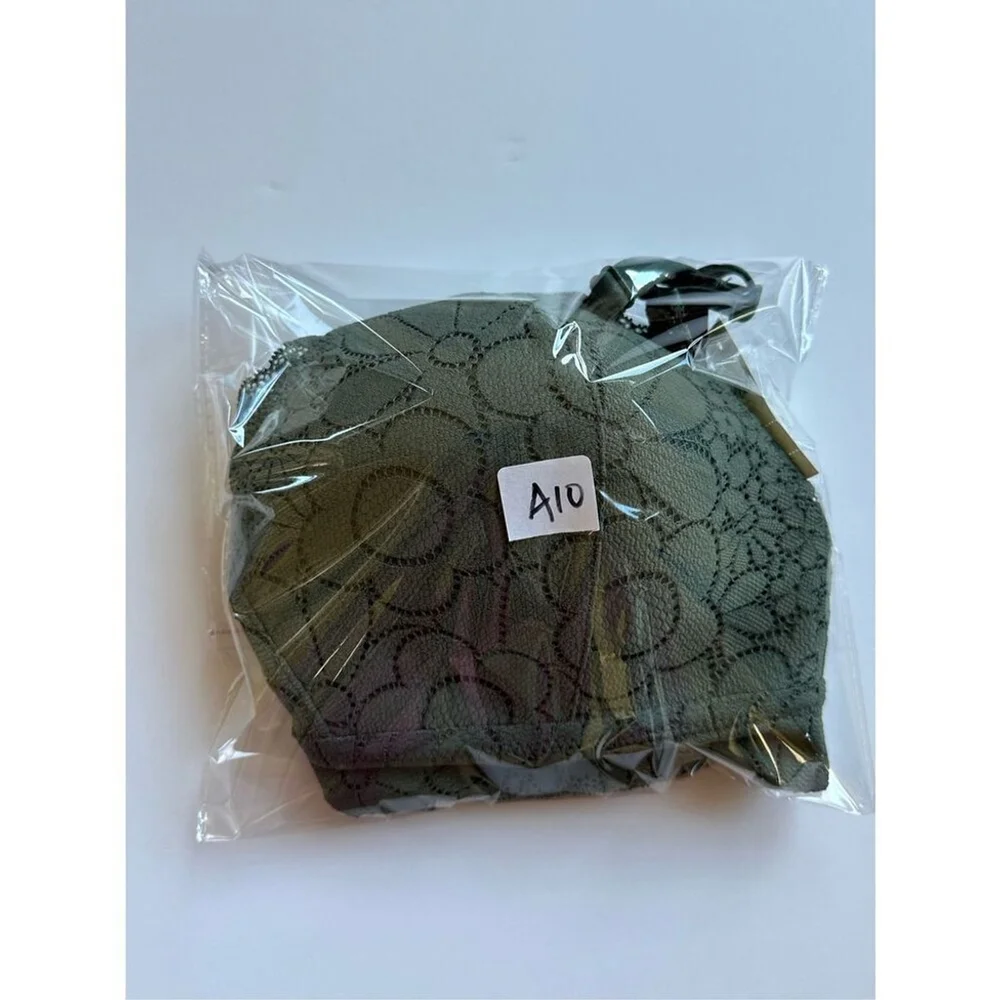 Size 34D Aerie Real Happy Wireless Green Lace Trim Bra